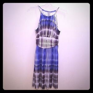 Maggy London Blue and Gray Women's Size 10 Dress